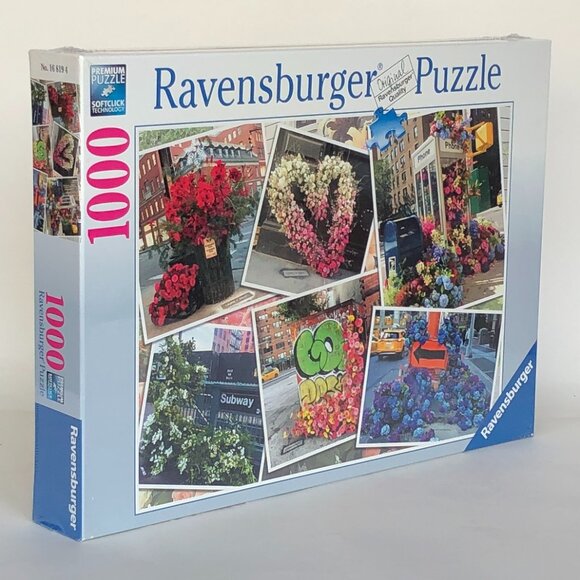 New sealed Ravensburger 1000pcs Adult Puzzle-NYC Flower Flash - Picture 10 of 14